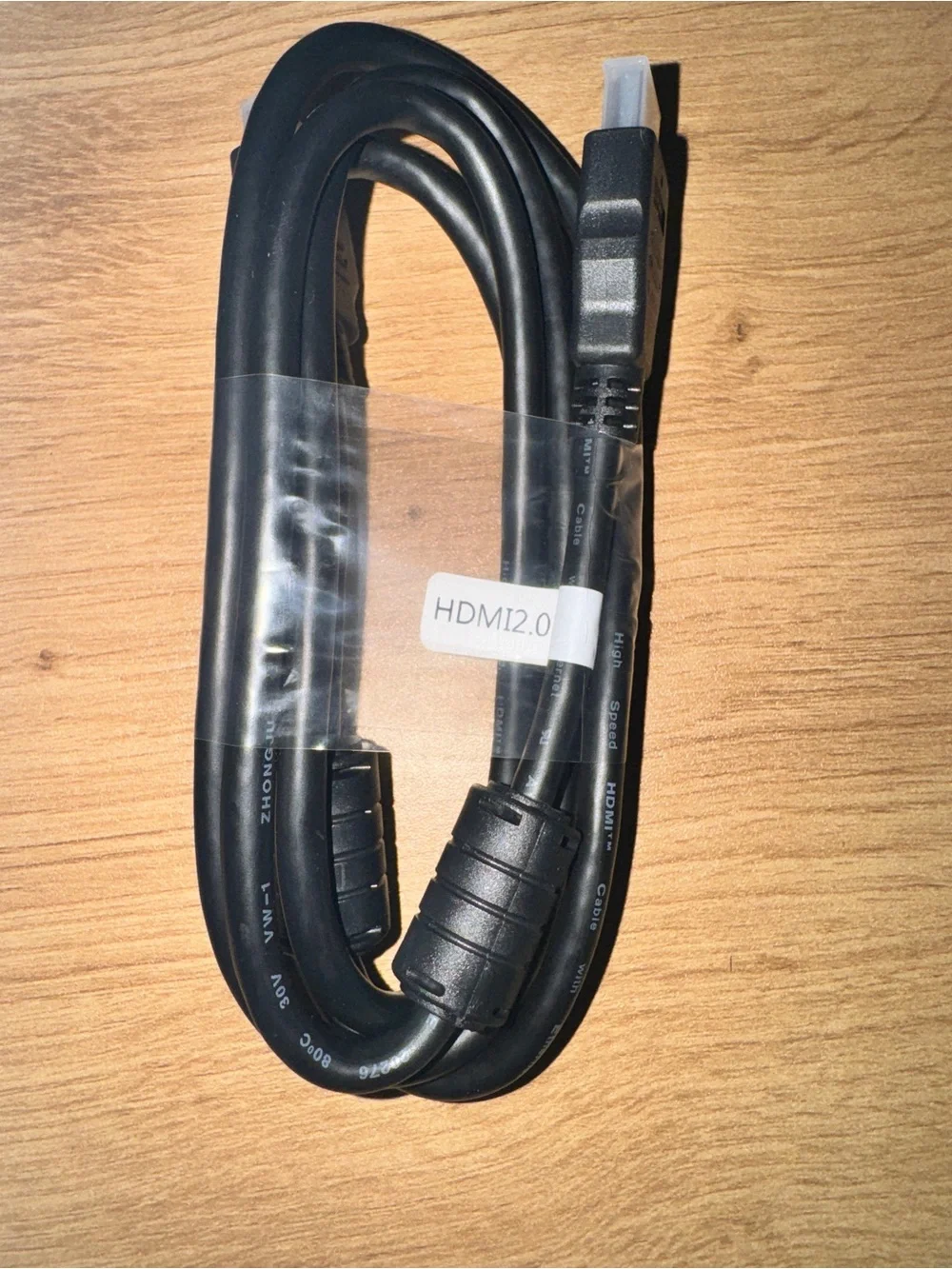 5 Ft HDMI 2.0 High Speed Male to Male Cable Black HDMI 2.0 Cable w/ ferrite core